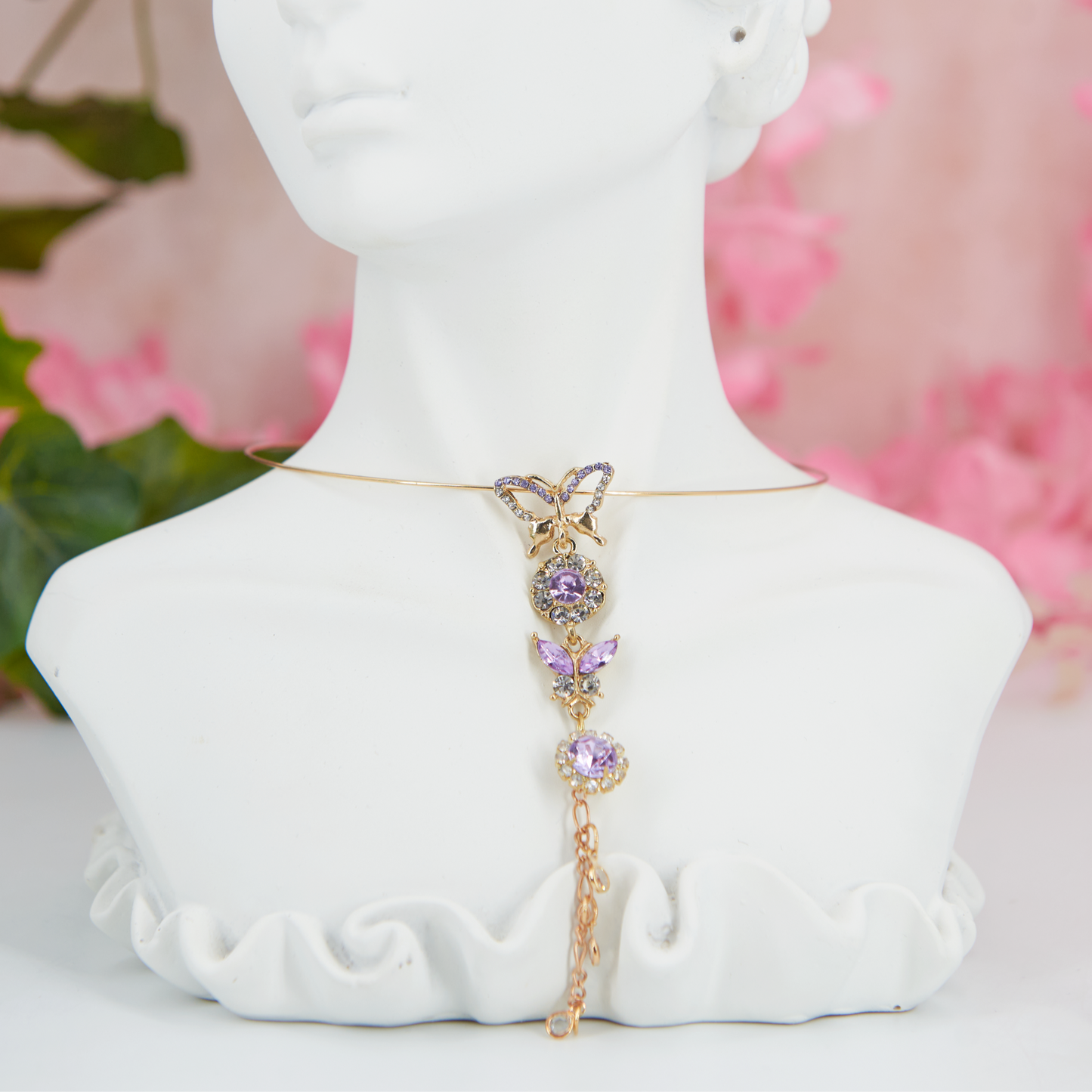 Amethyst fairy choker