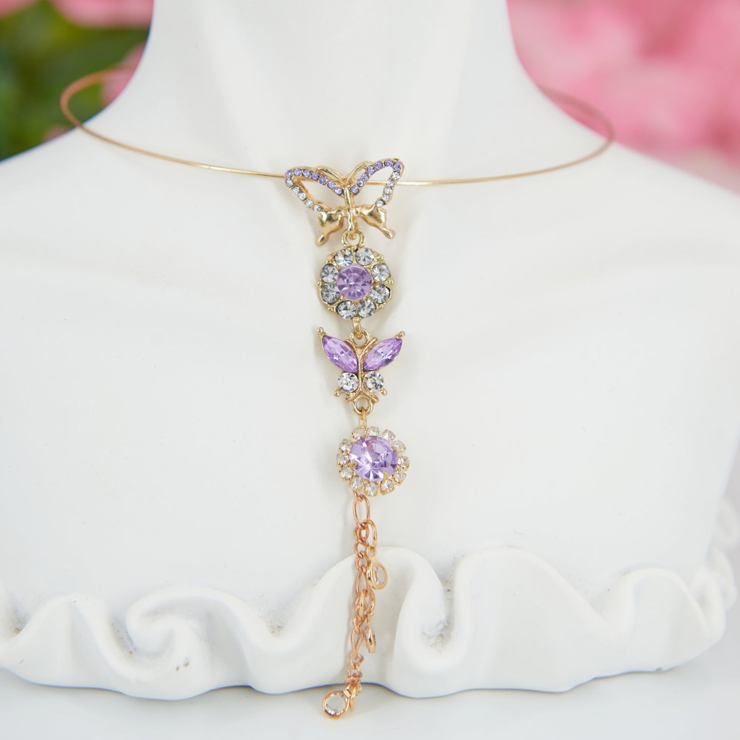 Amethyst fairy choker