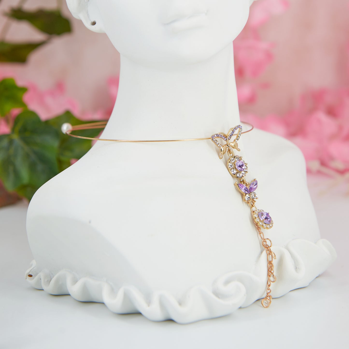 Amethyst fairy choker